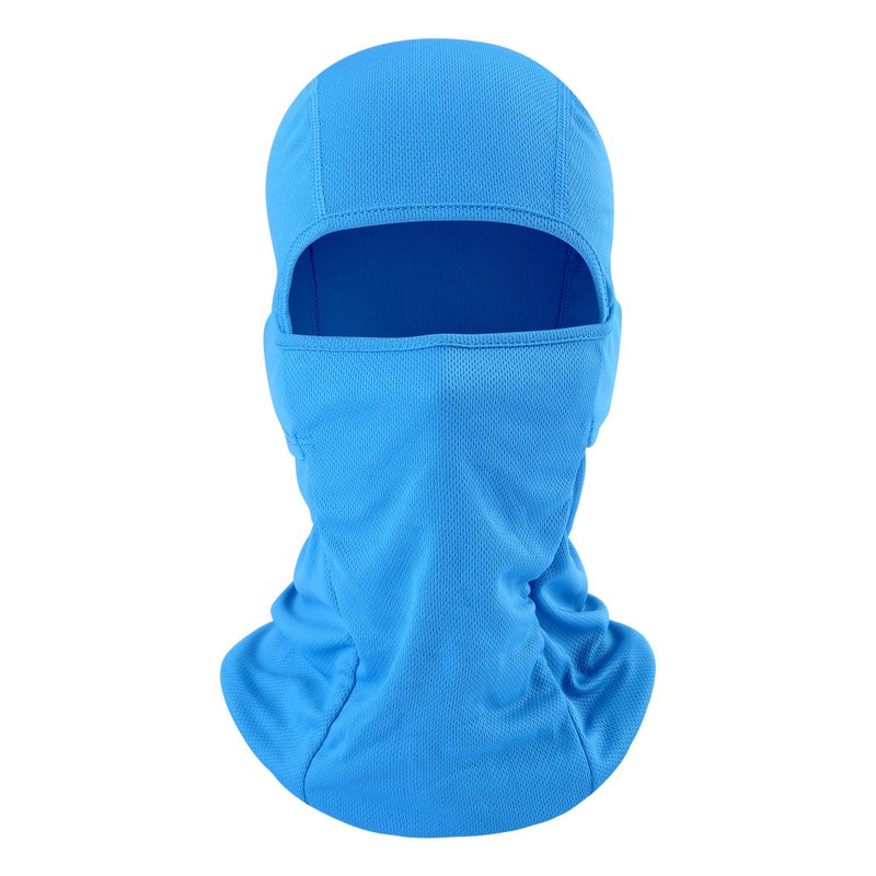 hikevalley Balaclava Face Mask Adjustable Windproof UV Protection Hood (US, Alpha, One Size, Light Blue) - Image 2